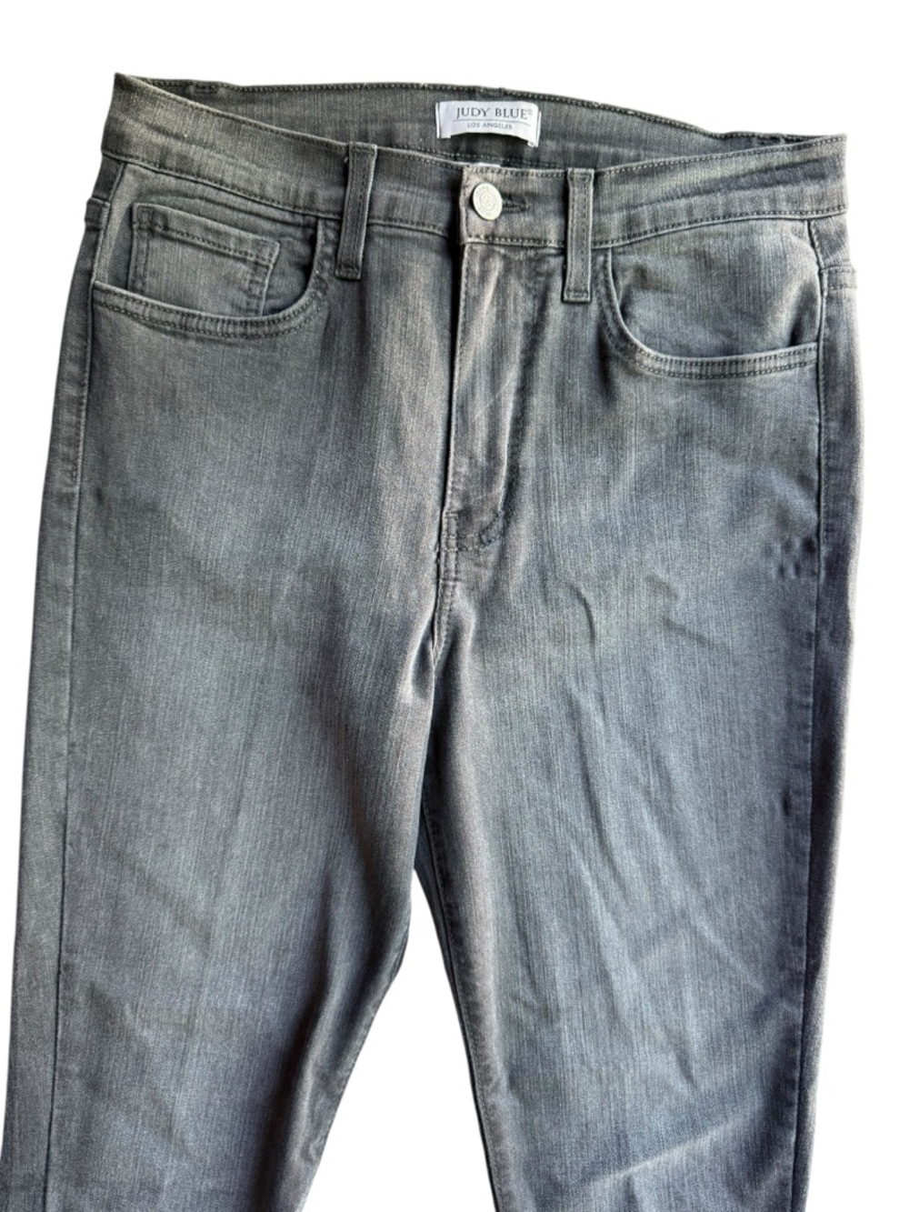 Judy Blue Denim Skinny Jeans Black Gray Size 11/30 High Rise Style #8398 - Picture 3 of 9